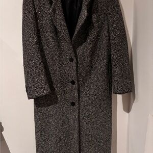 Elegant Black and Gray Trench Coat